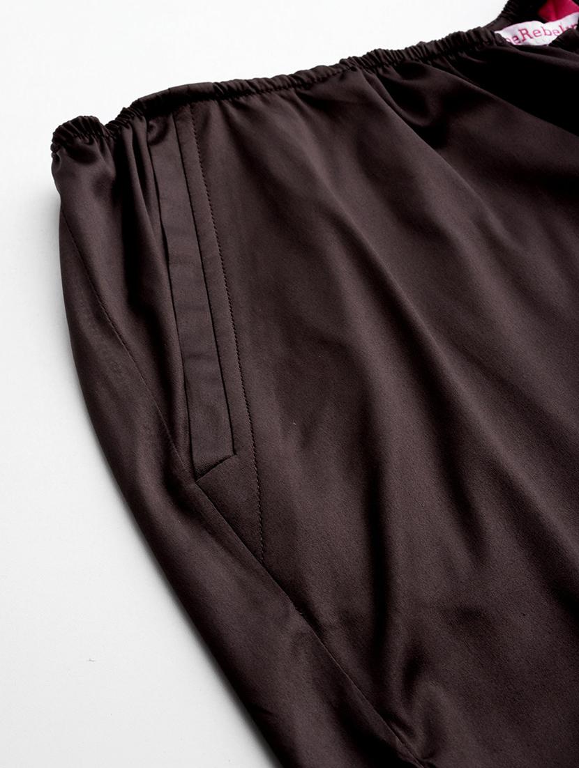 brown linen relaxed fit palazzo - 20302754 - Standard Image - 4