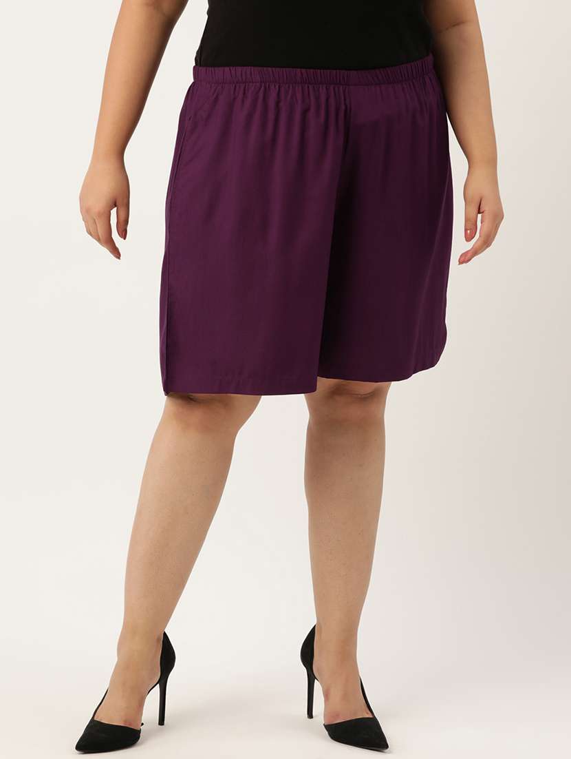 purple rayon regular short