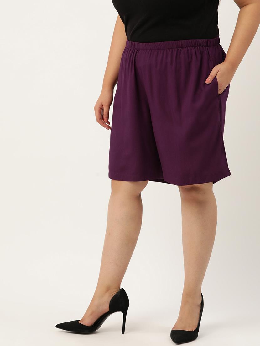 purple rayon regular short - 20302777 - Standard Image - 1