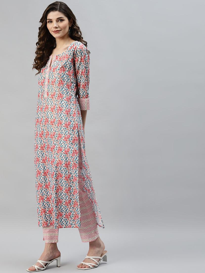 multi colored kurta pant set - 20302819 - Standard Image - 1