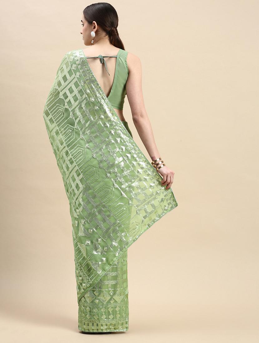 women's embroidered saree with blouse - 20303130 -  Standard Image - 1