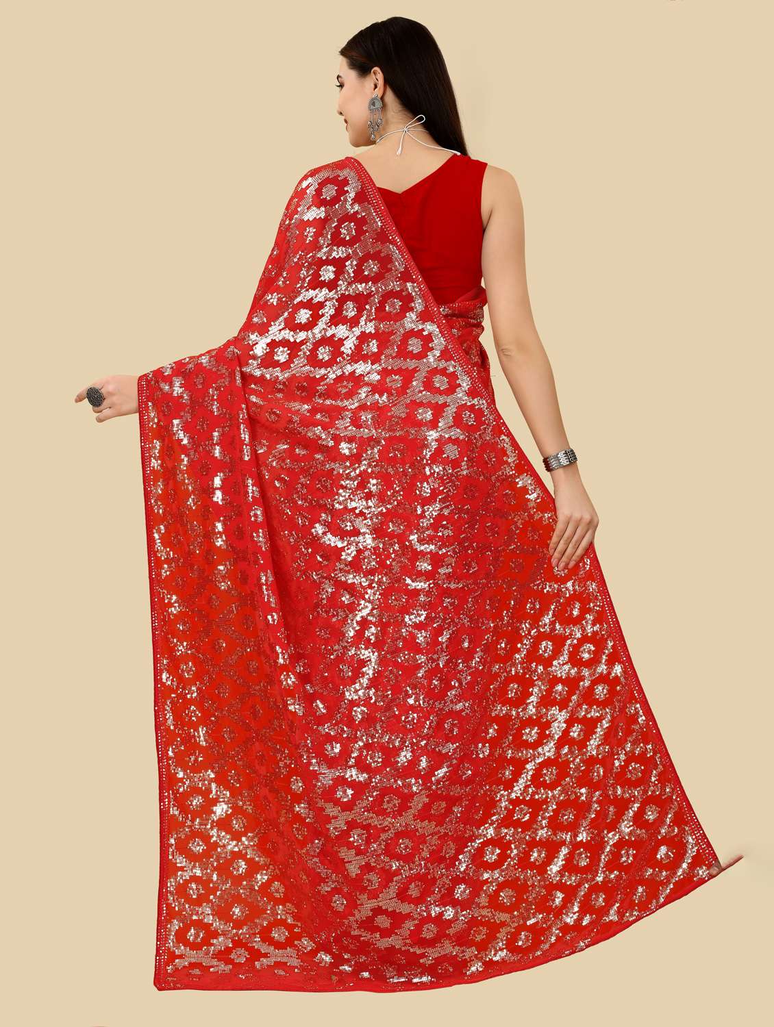 women's embellished saree with blouse - 20303143 -  Standard Image - 1