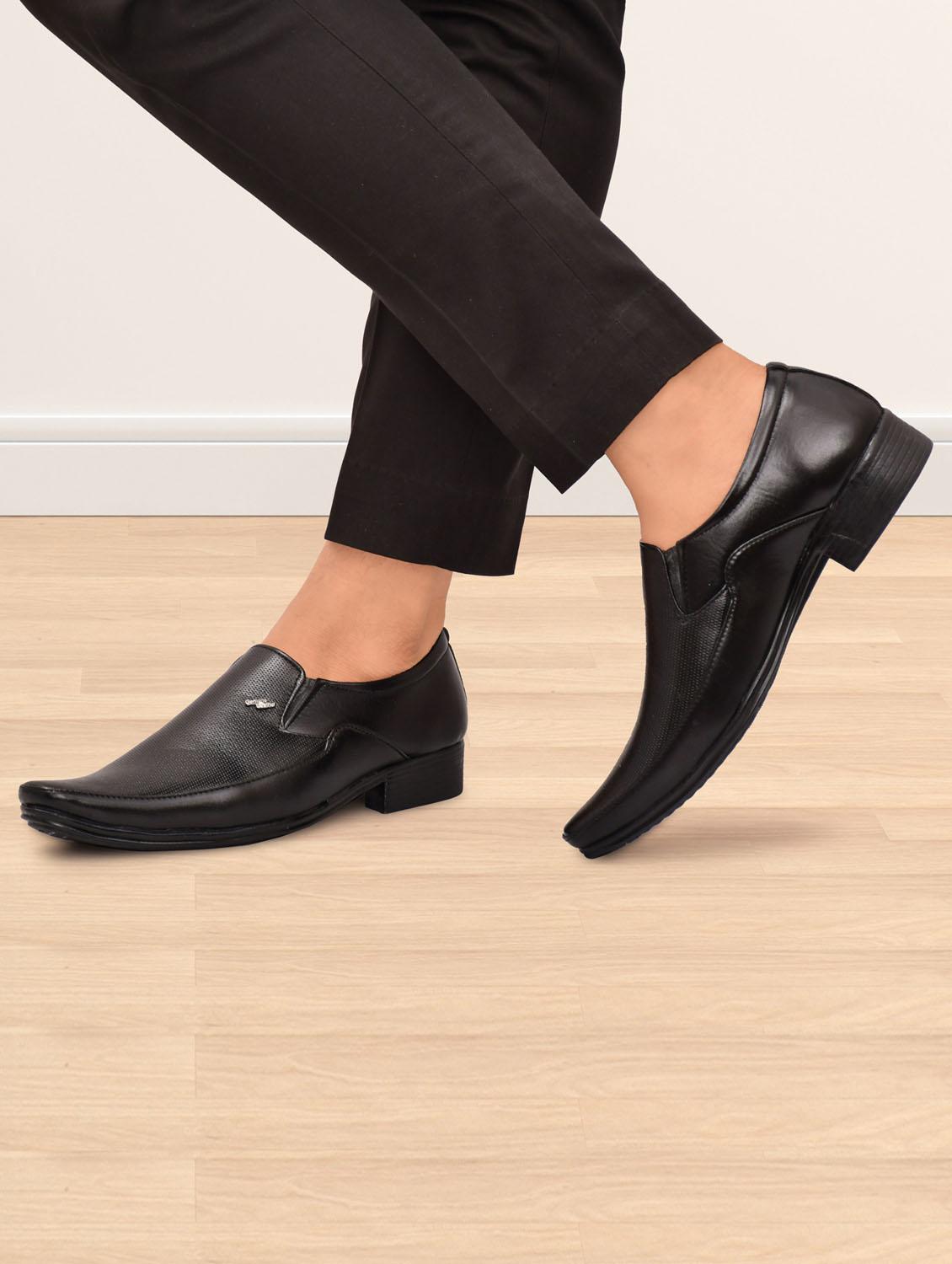 black slip on formal shoes - 20303240 -  Standard Image - 1