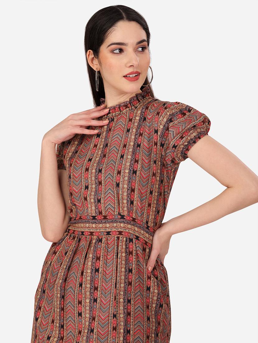 multi colored printed a-line tunic - 20304856 - Standard Image - 4