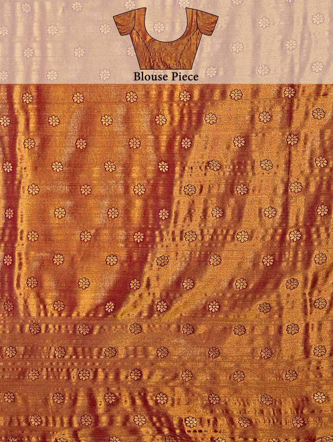 women's self design cream colored saree with blouse - 20305077 -  Standard Image - 4