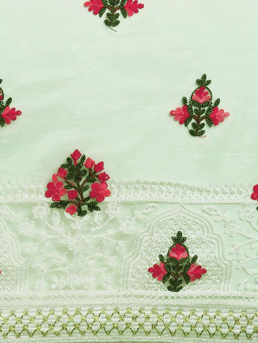women's embroidered saree with blouse - 20305468 -  Standard Image - 4