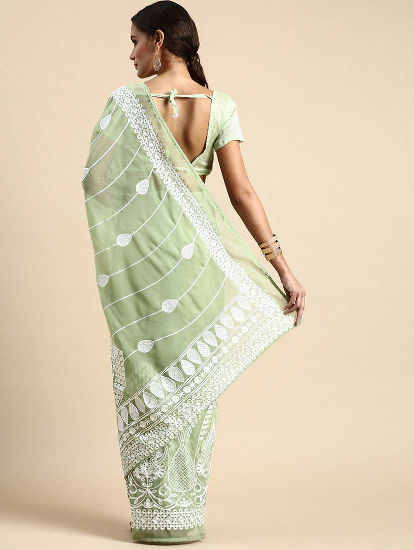 women's embroidered saree with blouse - 20305488 -  Standard Image - 1