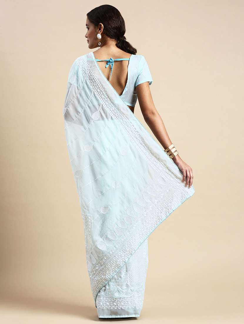 women's embroidered saree with blouse - 20305490 -  Standard Image - 1