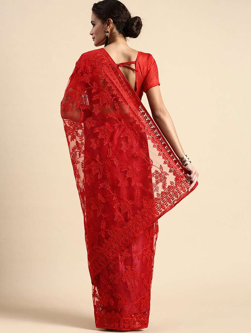 women's embroidered saree with blouse - 20305491 -  Standard Image - 1