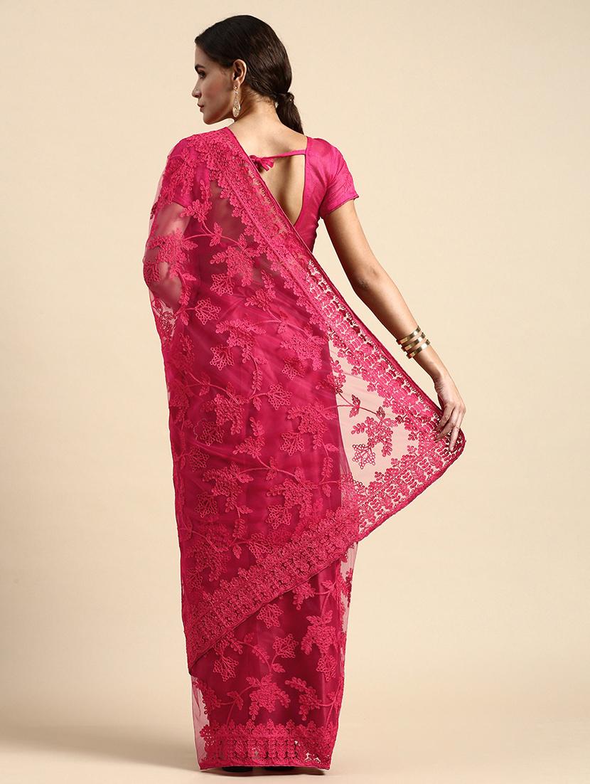 women's embroidered saree with blouse - 20305495 -  Standard Image - 1