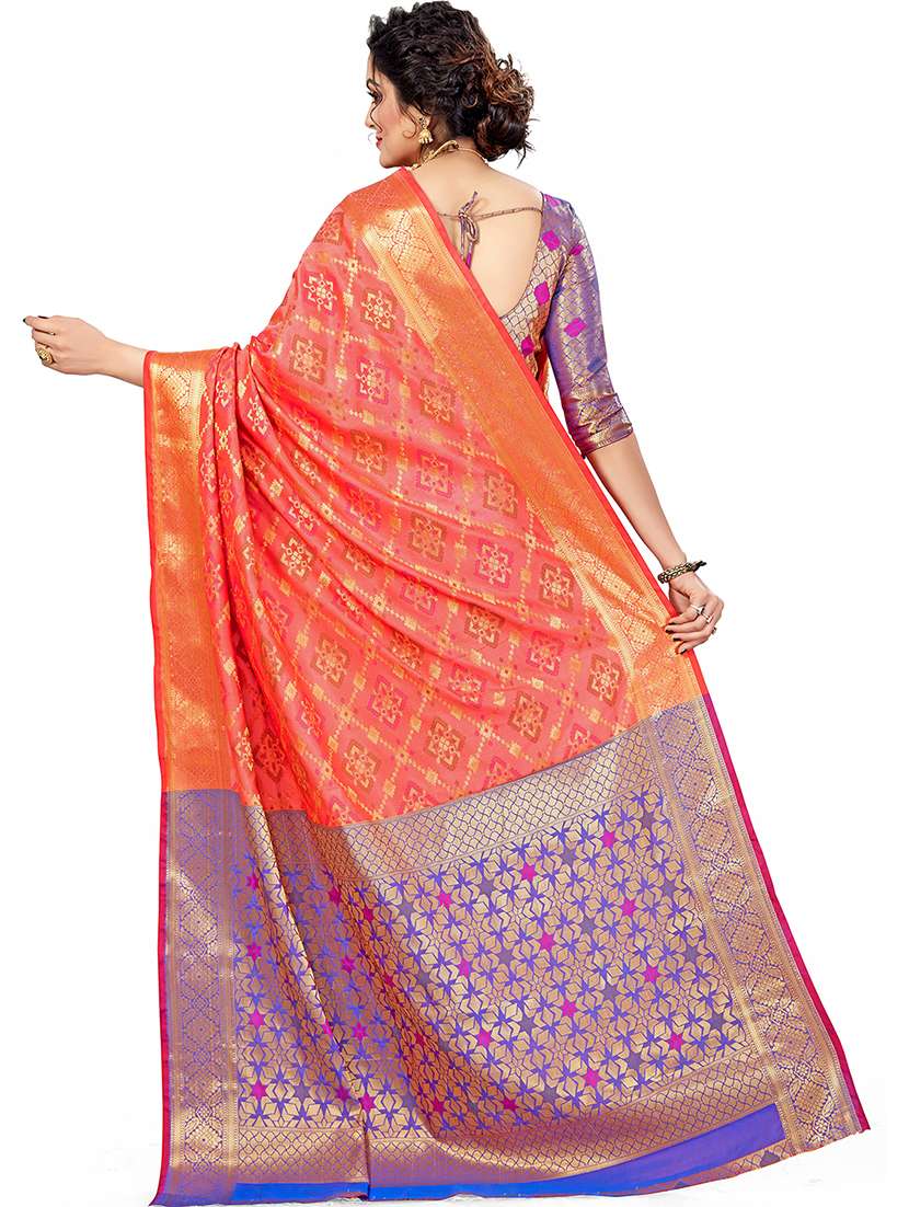 women's banarasi saree with blouse - 20305909 - Standard Image - 1