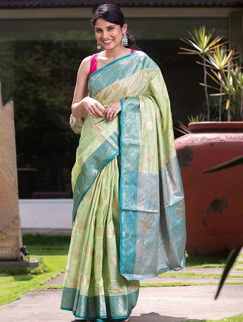 women's self design multi colored saree with blouse