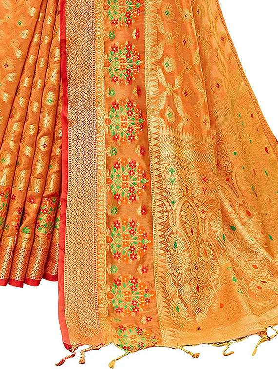 women's banarasi saree with blouse - 20306013 -  Standard Image - 4