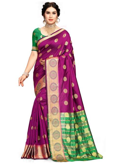 women's banarasi saree with blouse - 20306114 - Standard Image - 0