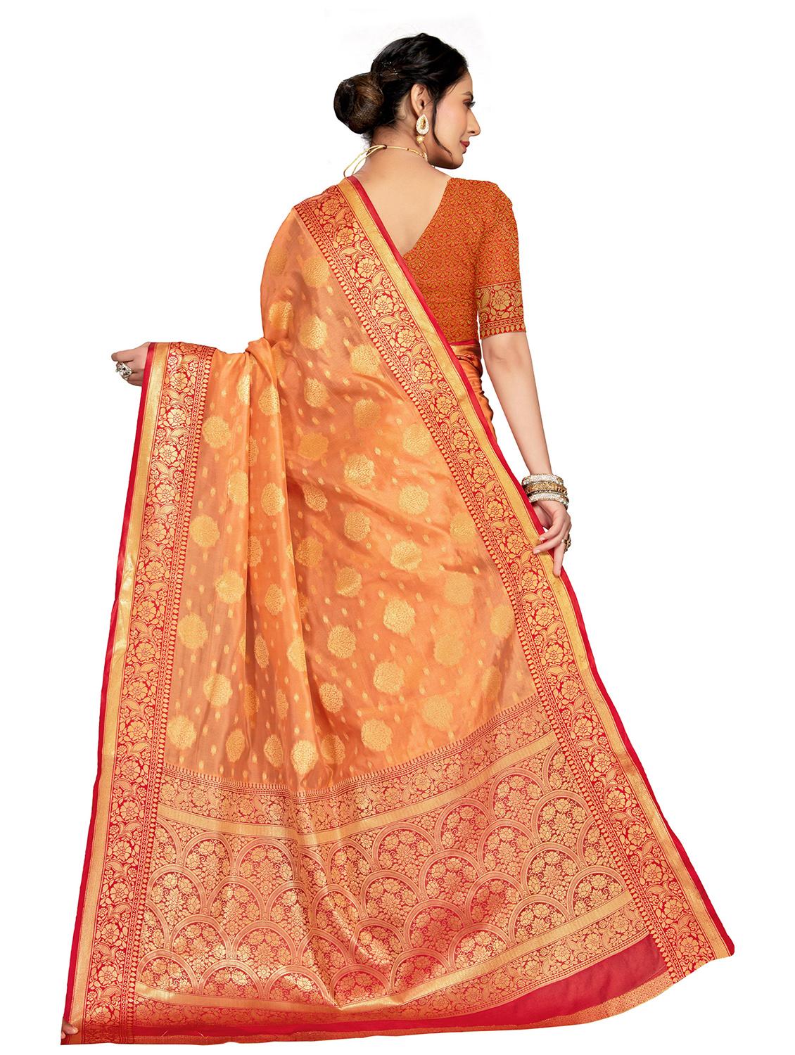 women's banarasi saree with blouse - 20306221 - Standard Image - 1