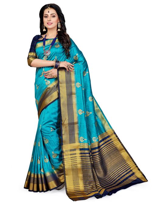 women's banarasi saree with blouse - 20306242 - Standard Image - 0