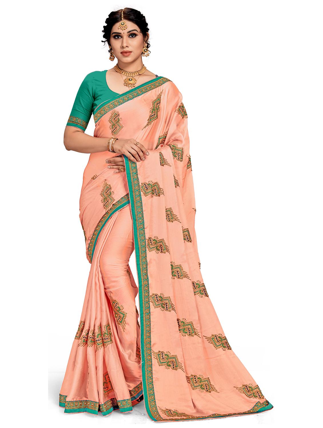 women's embroidered saree with blouse - 20306264 -  Zoom Image - 0