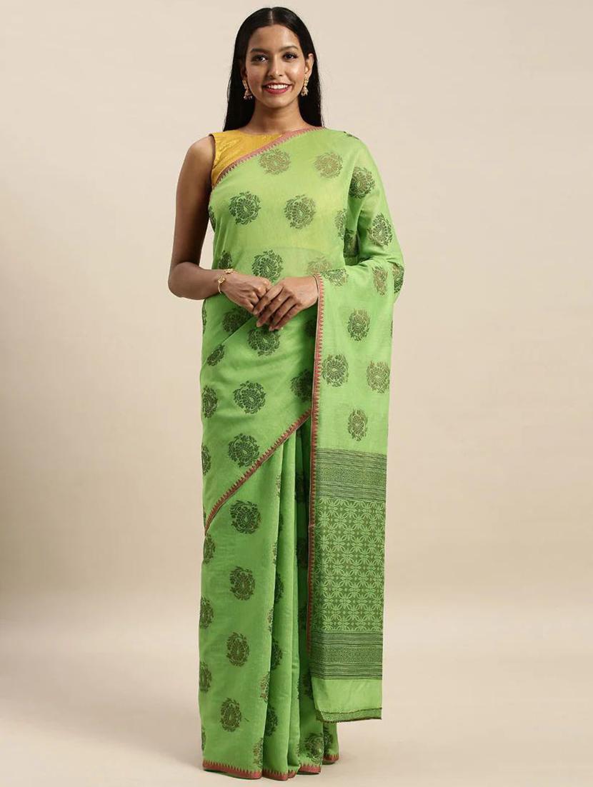 women's self design green colored saree with blouse - 20306373 - Zoom Image - 0
