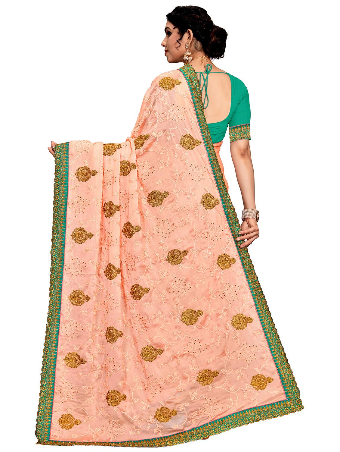 women's embroidered saree with blouse - 20306386 -  Standard Image - 1