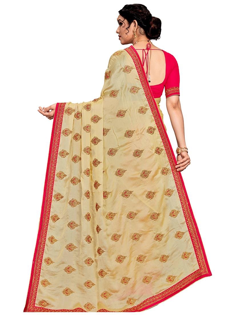 women's bordered royal blue colored saree with blouse - 20306391 - Standard Image - 1