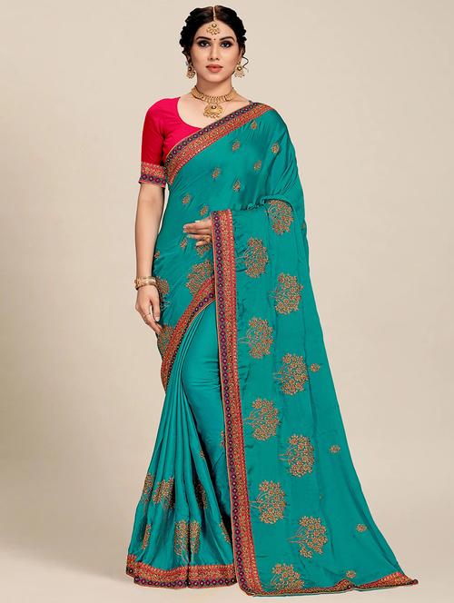 women's banarasi saree with blouse - 20306419 - Standard Image - 0