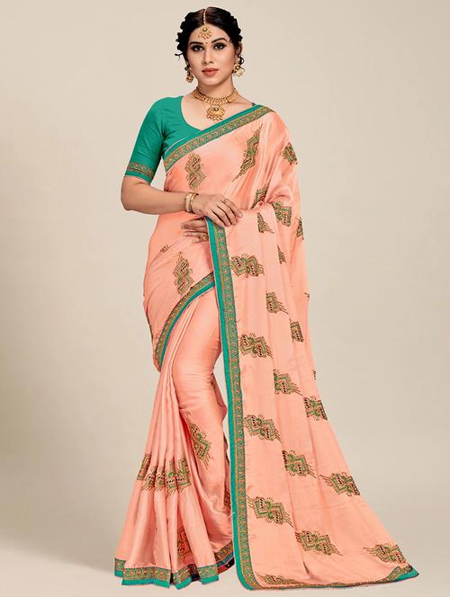 women's embroidered saree with blouse - 20306422 -  Standard Image - 0