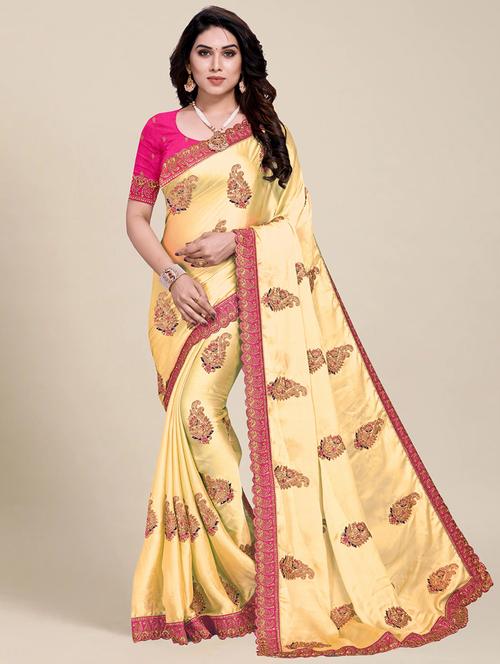 women's embroidered saree with blouse - 20306534 -  Standard Image - 0