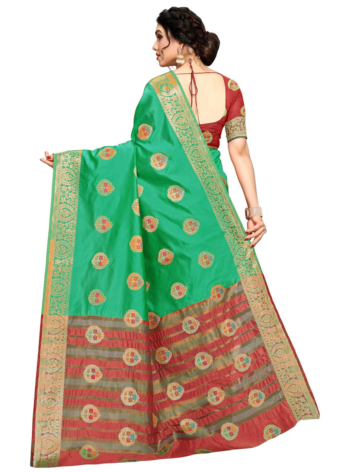 women's banarasi saree with blouse - 20306602 - Standard Image - 1