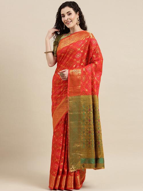 women's banarasi saree with blouse - 20306615 -  Standard Image - 0