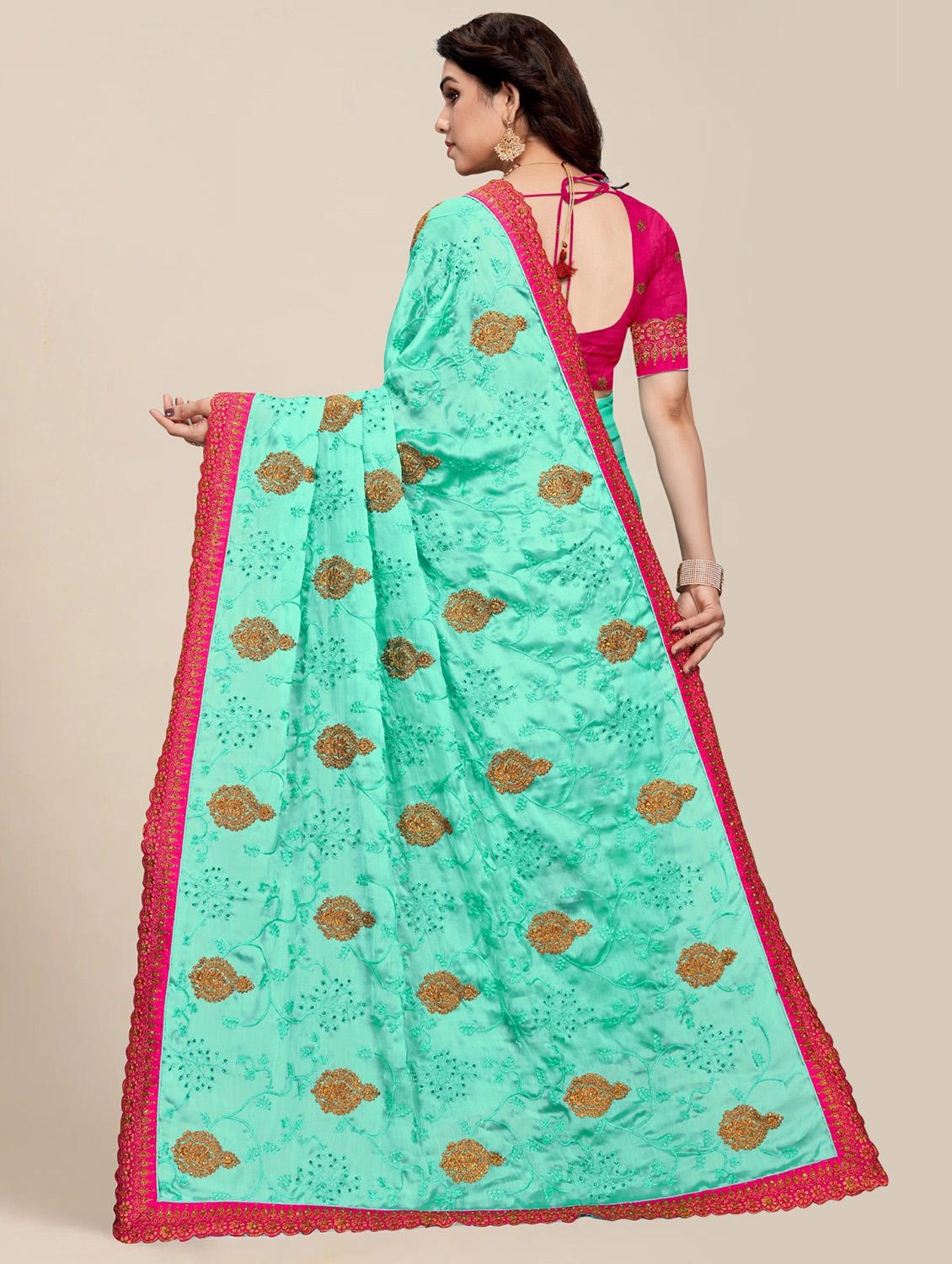 women's embroidered saree with blouse - 20306652 -  Standard Image - 1