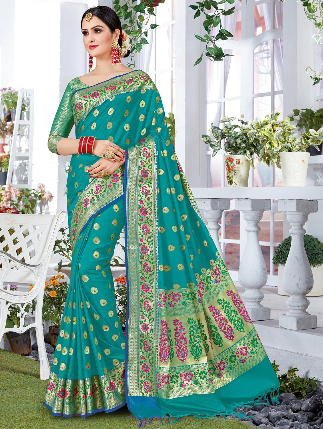 women self design banarasi saree with blouse - 20306657 -  Zoom Image - 0