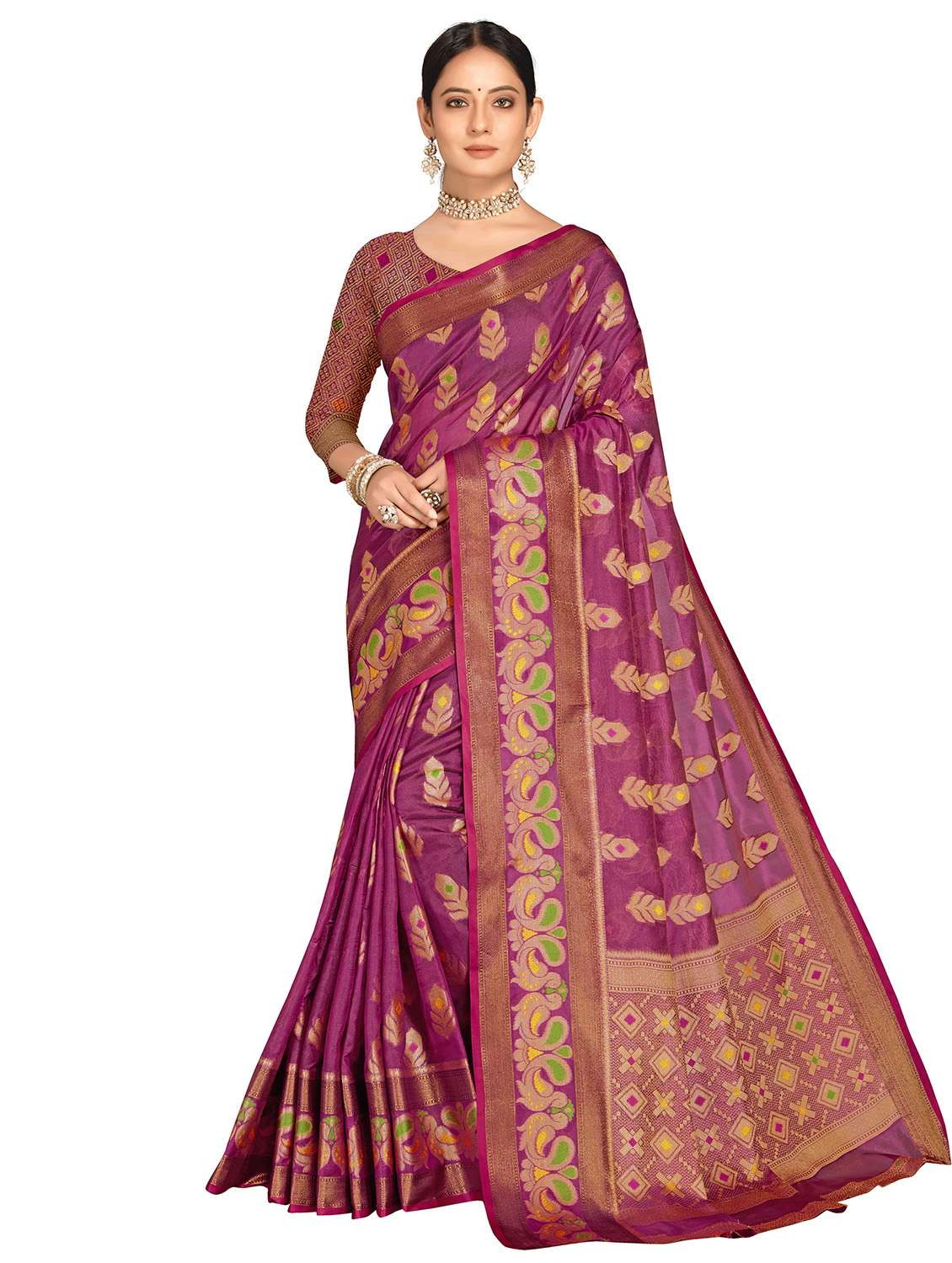 women's banarasi saree with blouse