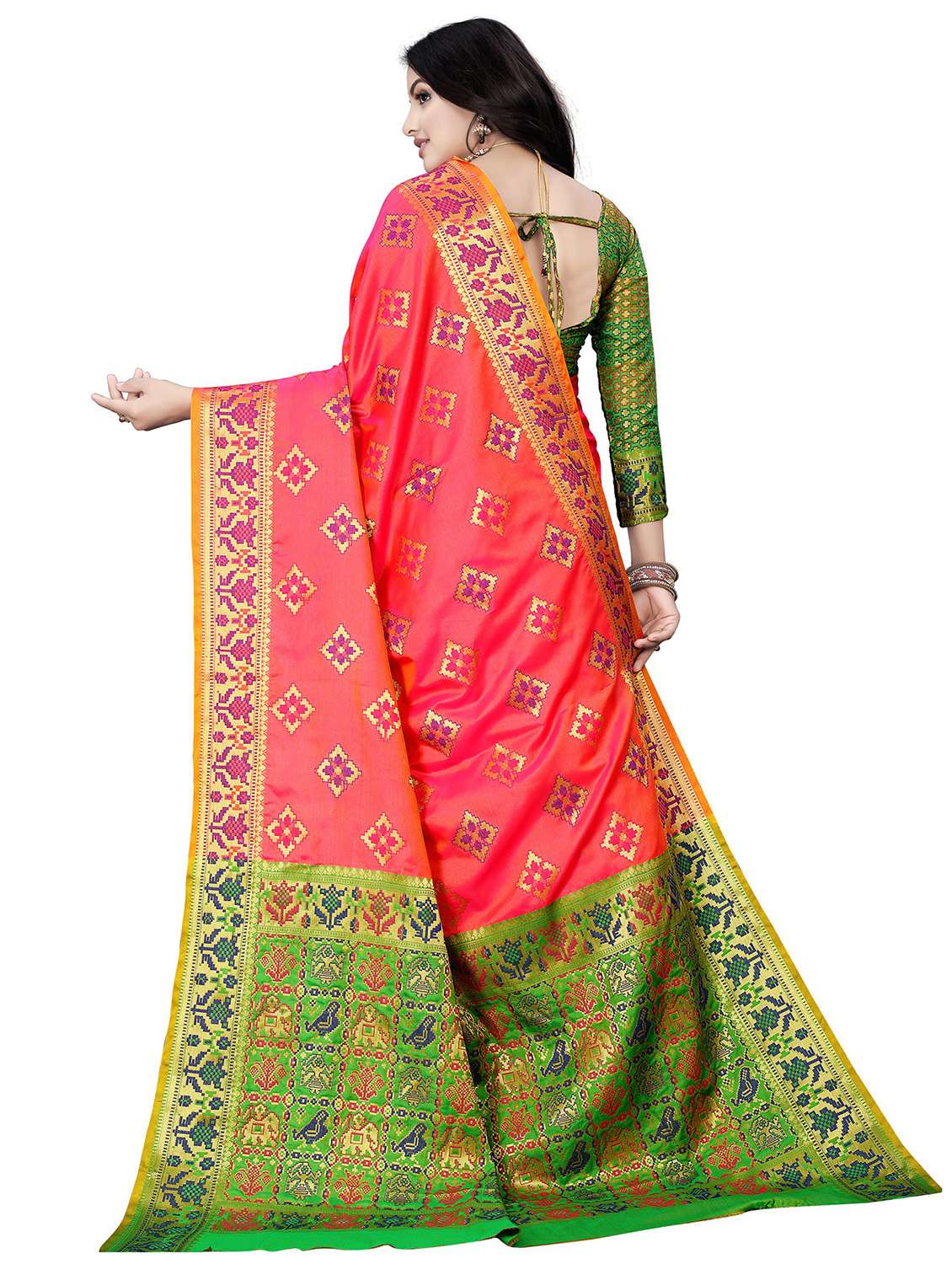 women's banarasi saree with blouse - 20306776 -  Standard Image - 1