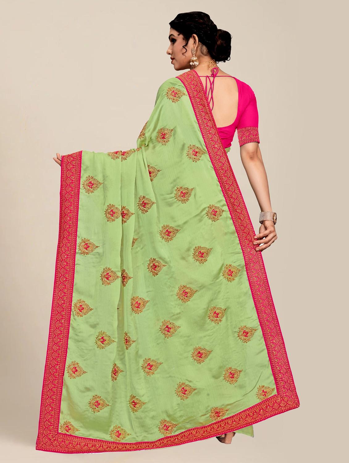 women's embroidered saree with blouse - 20306835 -  Standard Image - 1
