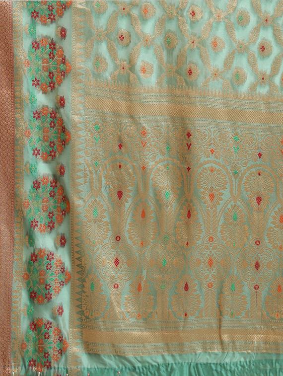 women's banarasi saree with blouse - 20306864 - Standard Image - 4