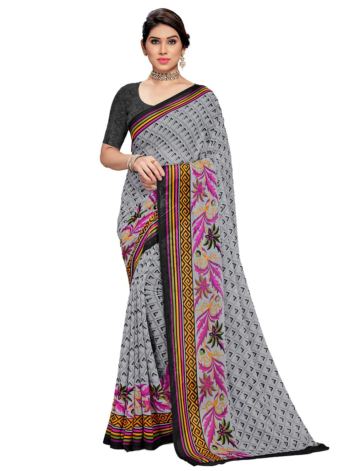 women's saree combo with blouse - 20306896 - Standard Image - 4