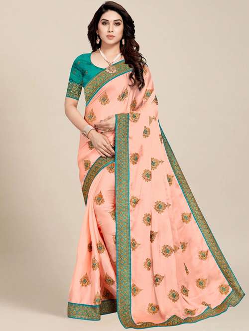 women's embroidered saree with blouse - 20306998 -  Standard Image - 0