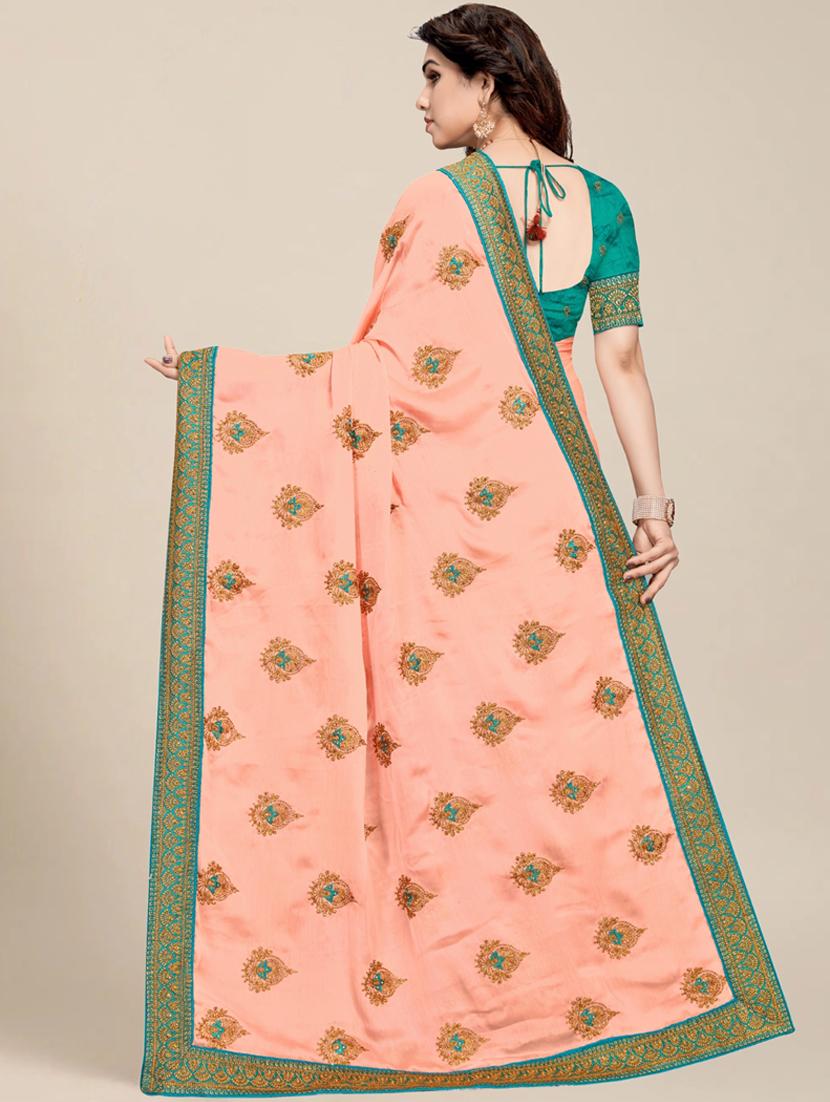 women's embroidered saree with blouse - 20306998 -  Standard Image - 1