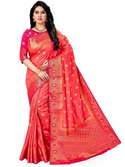 women's banarasi saree with blouse - 20307007 - Standard Image - 0