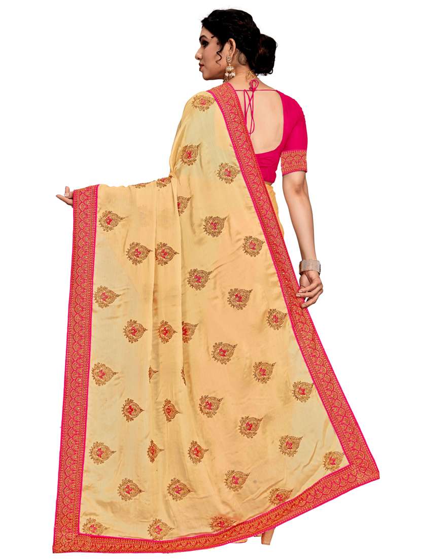 women's embroidered saree with blouse - 20307089 -  Standard Image - 1