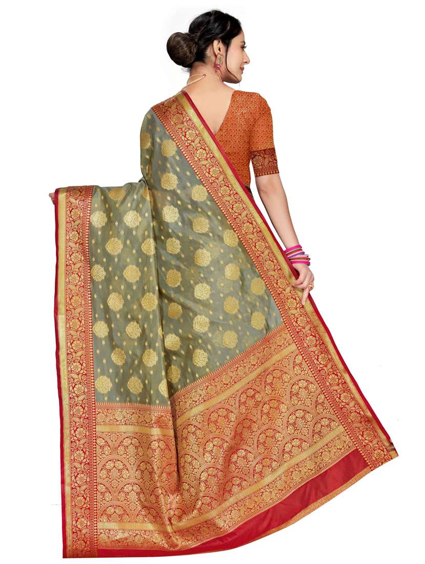 women's banarasi saree with blouse - 20307193 - Standard Image - 1