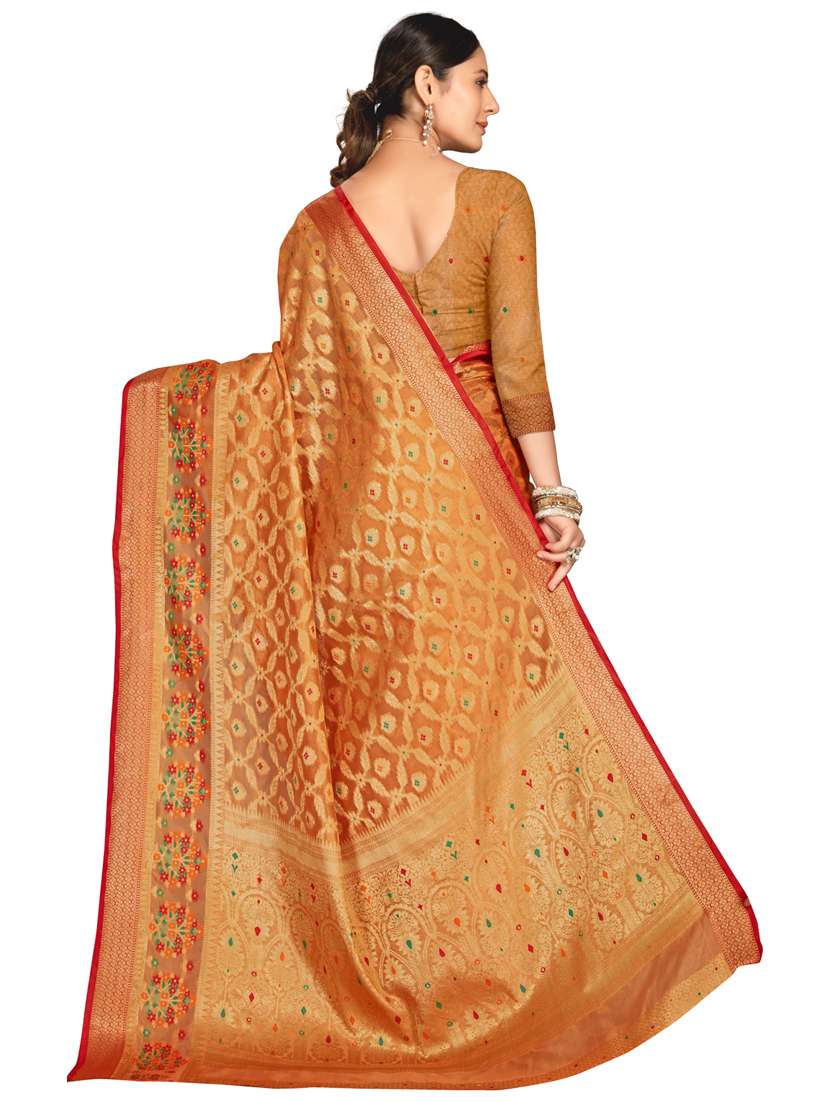 women's banarasi saree with blouse - 20307286 - Standard Image - 1