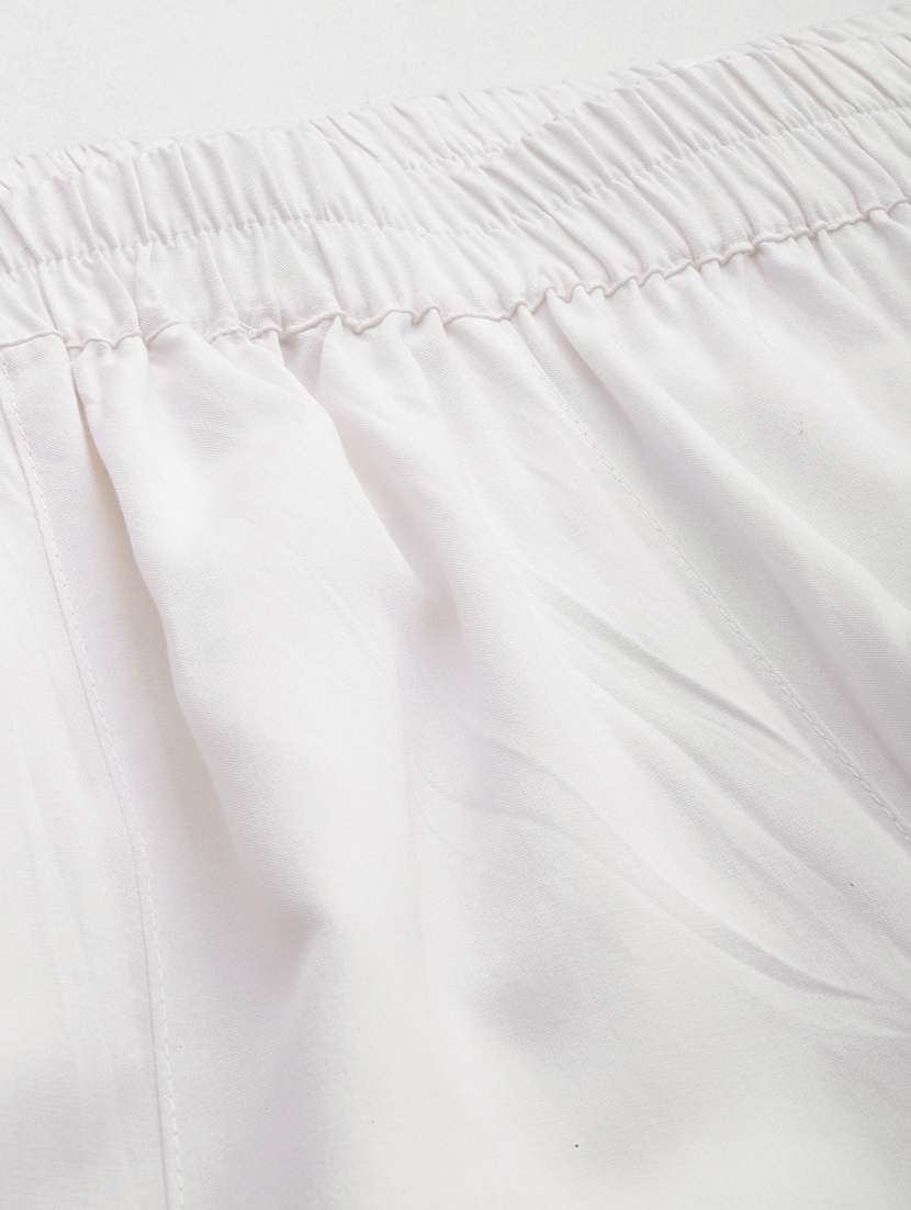 women solid flat front wide leg trouser - 20307521 -  Standard Image - 4