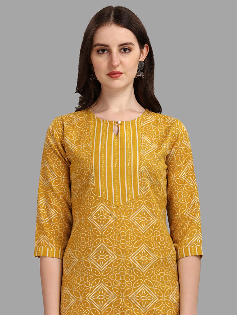 yellow colored kurta pant set - 20308092 - Standard Image - 4