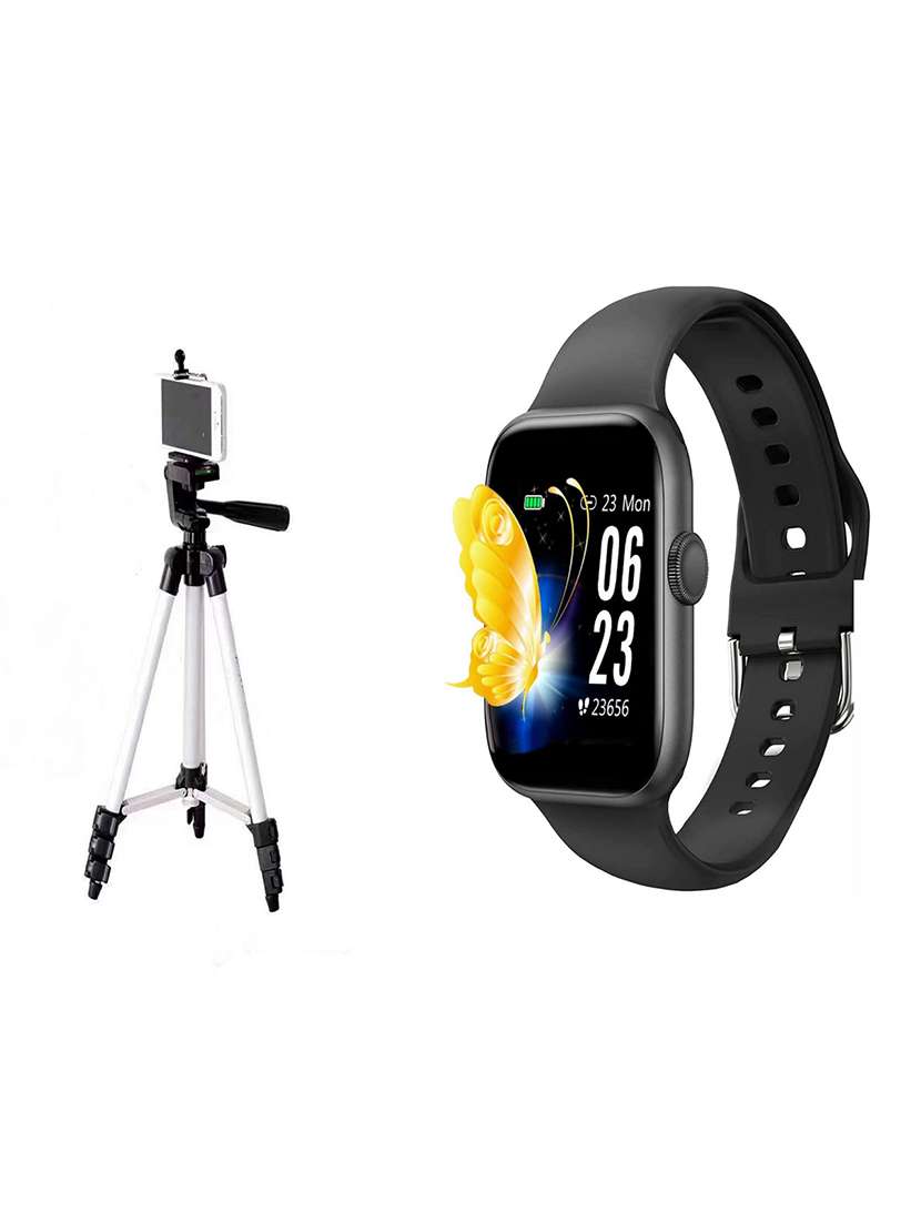 bingo touchscreen 1.44 inch full fitness bluetooth call with mini adjustable tripod