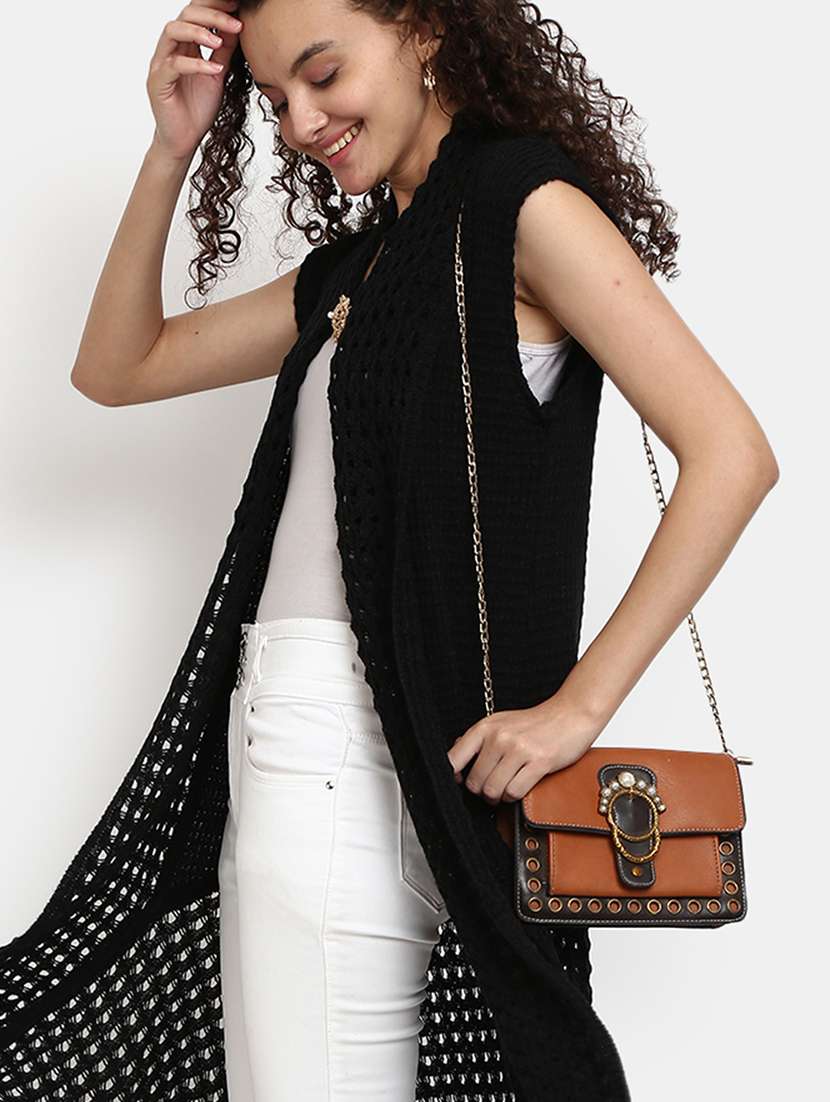 black cotton cardigan - 20308974 -  Standard Image - 4