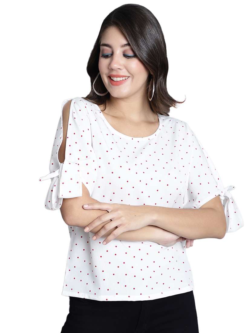 women's straight round neck top - 20309336 -  Standard Image - 1