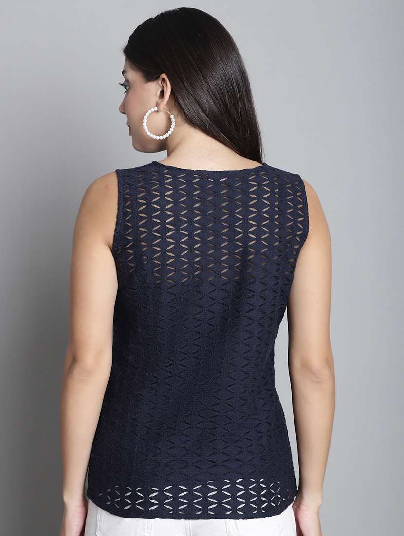 women's straight v neck top - 20309366 -  Standard Image - 4