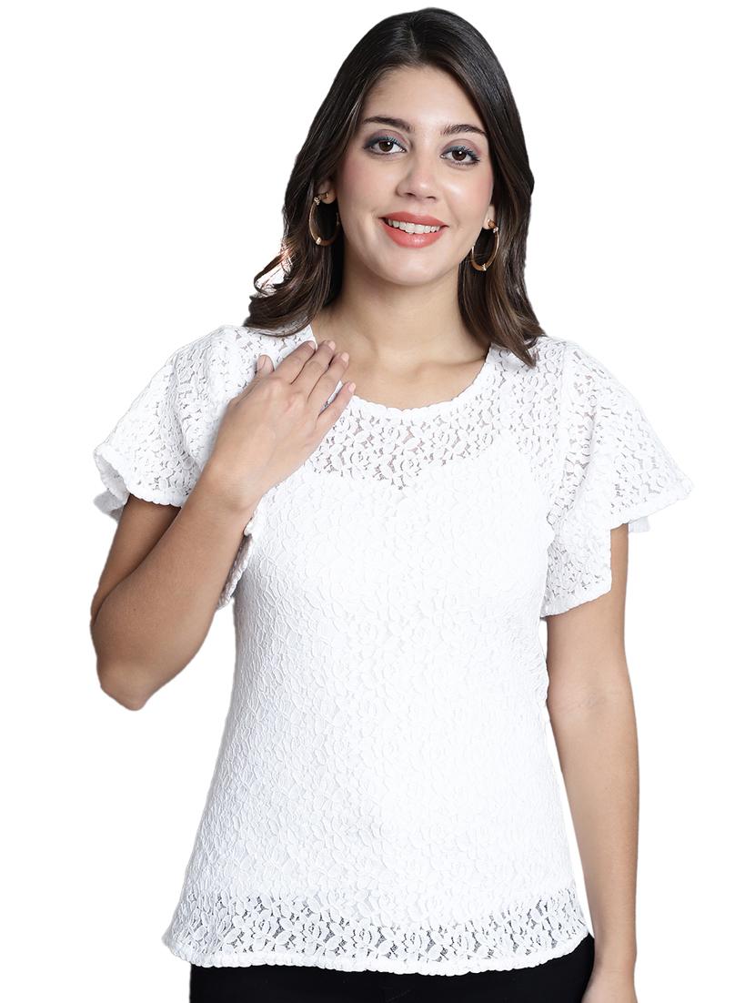 women's straight round neck top - 20309370 - Zoom Image - 0