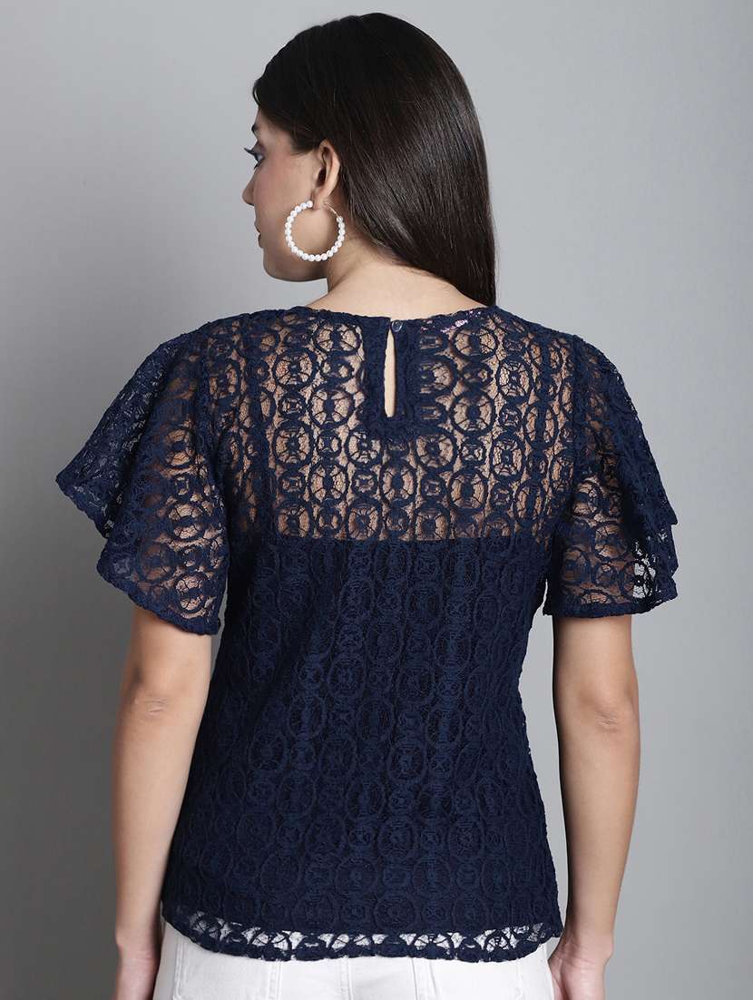 women's straight round neck top - 20309371 -  Standard Image - 4